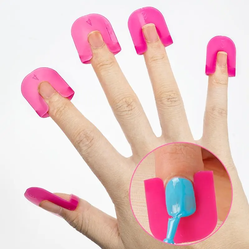 26pcs U-Shaped Spill Proof Nail Model Clip for Easy And Mess-Free Nail Art And Polish Application, Nail Curling Tools, 10 Sizes for Precise Curving, Hand & Foot Nail Care for Salon & DIY Manicures/Pedicures, Nail Shapers for Lines & Volume Styles