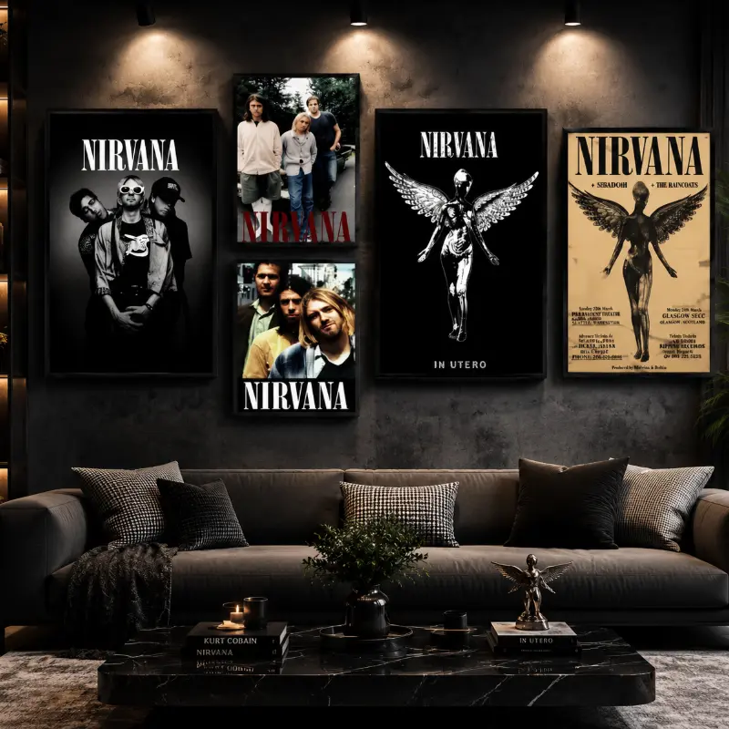 Band Poster Canvas Wall Art Print Poster Decorative Mural Home Decor Gift music themed poster album themed poster artist poster art canvas wall art print home decor wall art