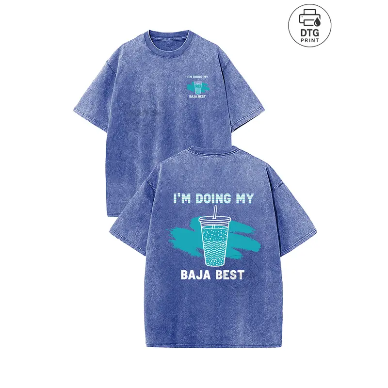 Women's Fitted Retro Print Cotton T-Shirt - Breathable Soft Heavy Cotton Fabric, Vintage Acid Wash, Round Neck, H-Type, Comfortable Simple Style Everyday Casual Streetwear Short Sleeve Top, Sohochic Graphic Tee