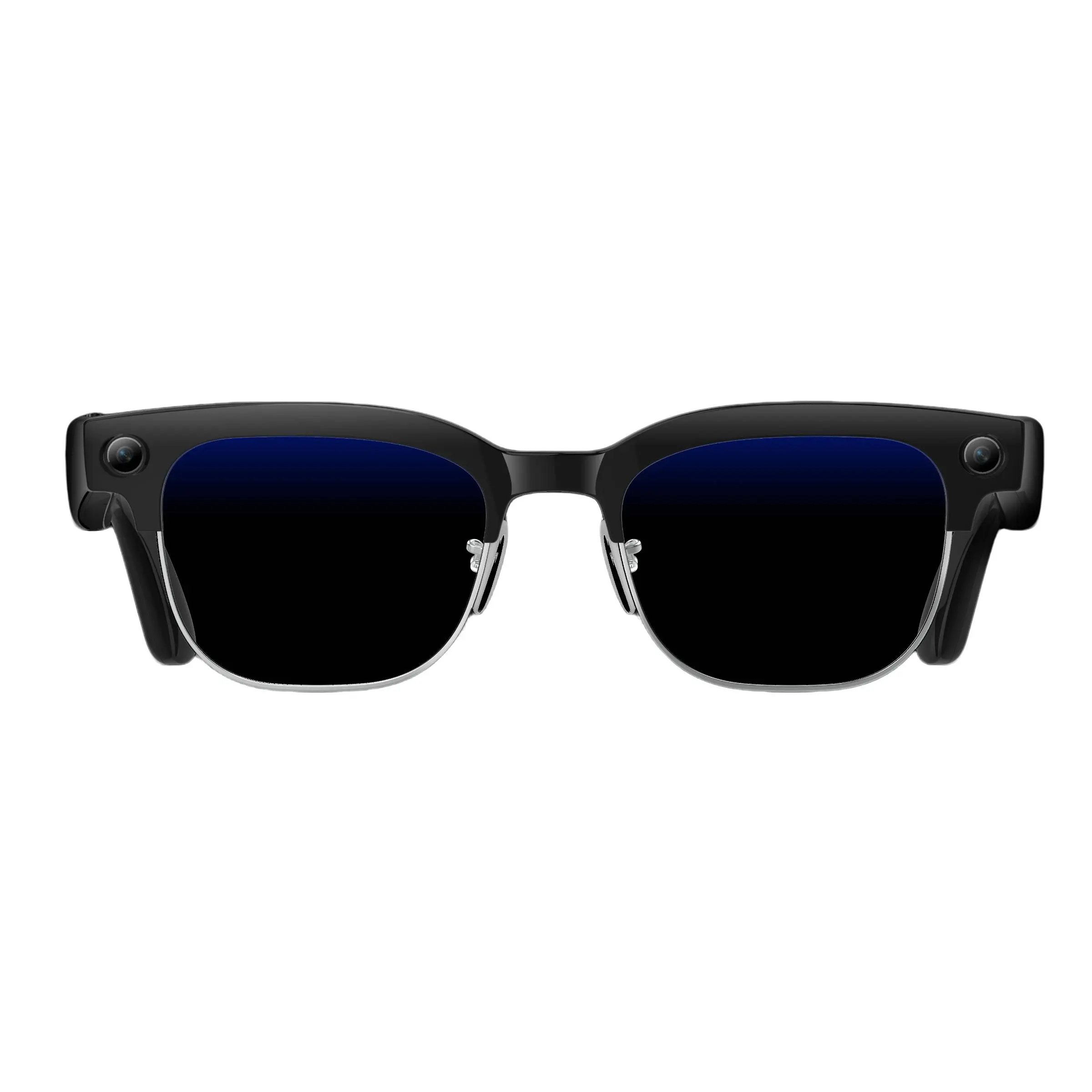 Ai Smart Glasses with Camera, 8mp Photo and 1080P Video, Open Ear Canal Audio, Photo Recognition, Lightweight, Unisex, Blue Light Blocking Lenses, Camera Smart Sunglasses