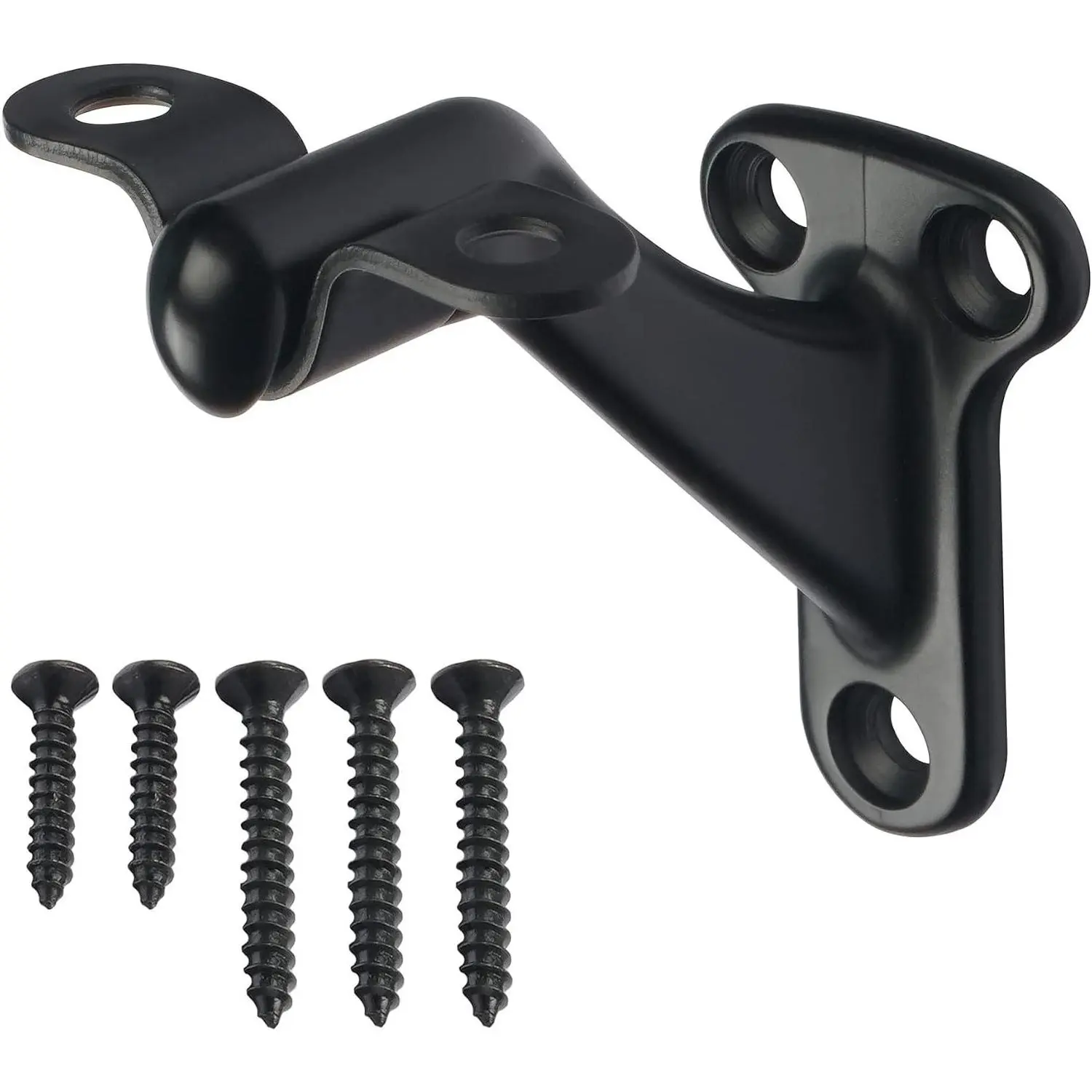 3 Pack 3" Heavy Duty Handrail Bracket Matte Black, Stair Railing Bracket, DIY Easy Installation Hardware