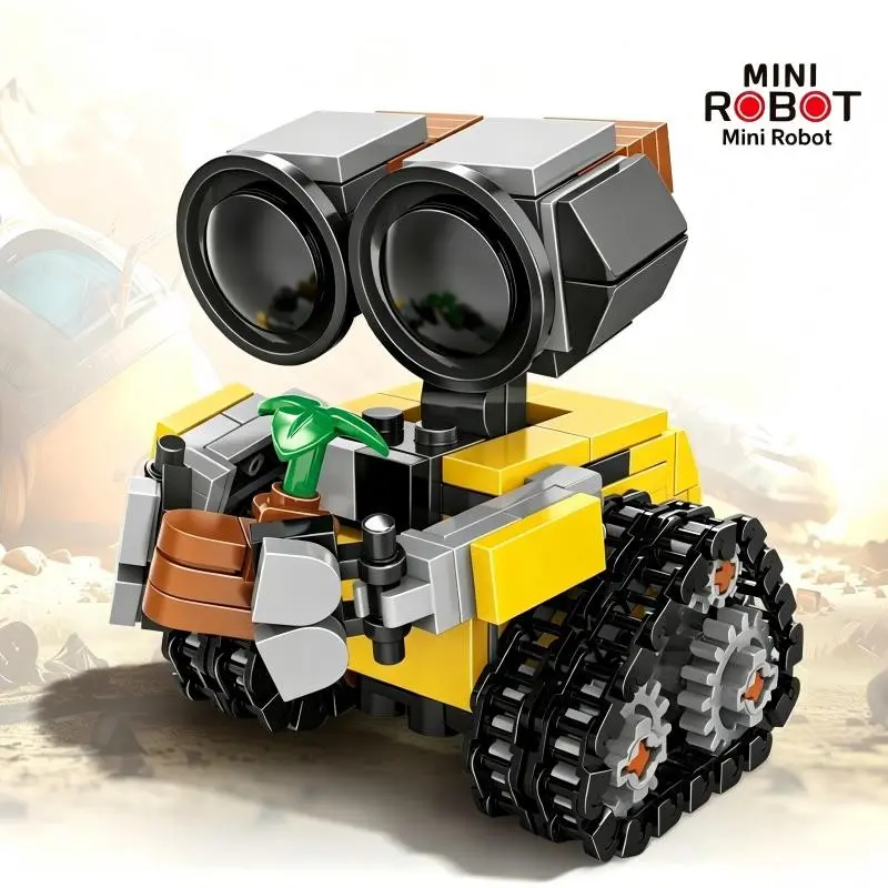 Mini Wall-E Building Blocks Toy, Classic Movie Robot Figure, Handcrafted Assembly Toy Gift for Kids