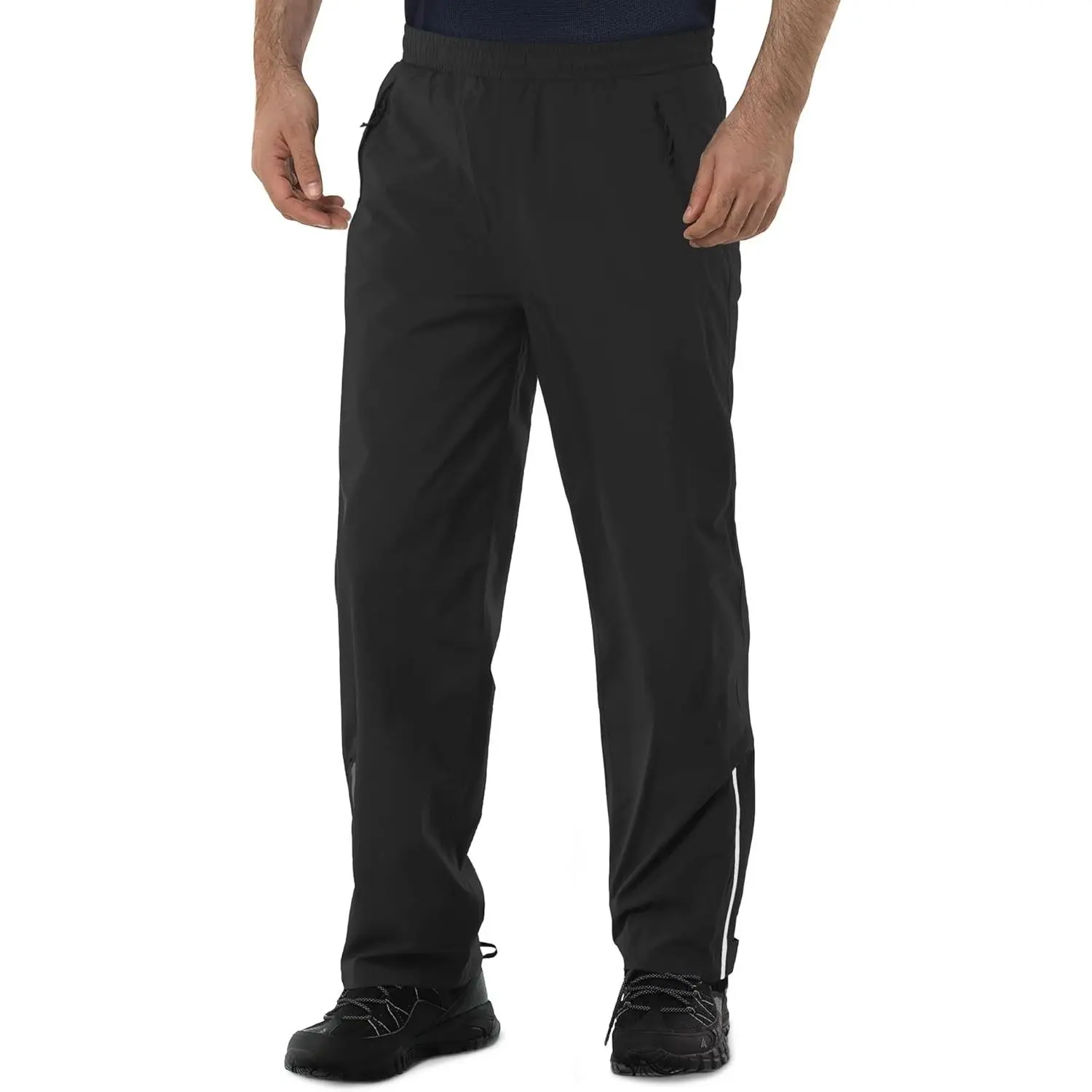 Men's Waterproof Windproof Lightweight Rain Over Pants for Outdoor Hiking Fishing Golf Work - Breathable Rain GearGift