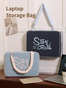 Simple Alphabet Print Handbag, Scratch-Resistant Large Capacity, Fits Laptop/tablet, Essential for Commute & Travel