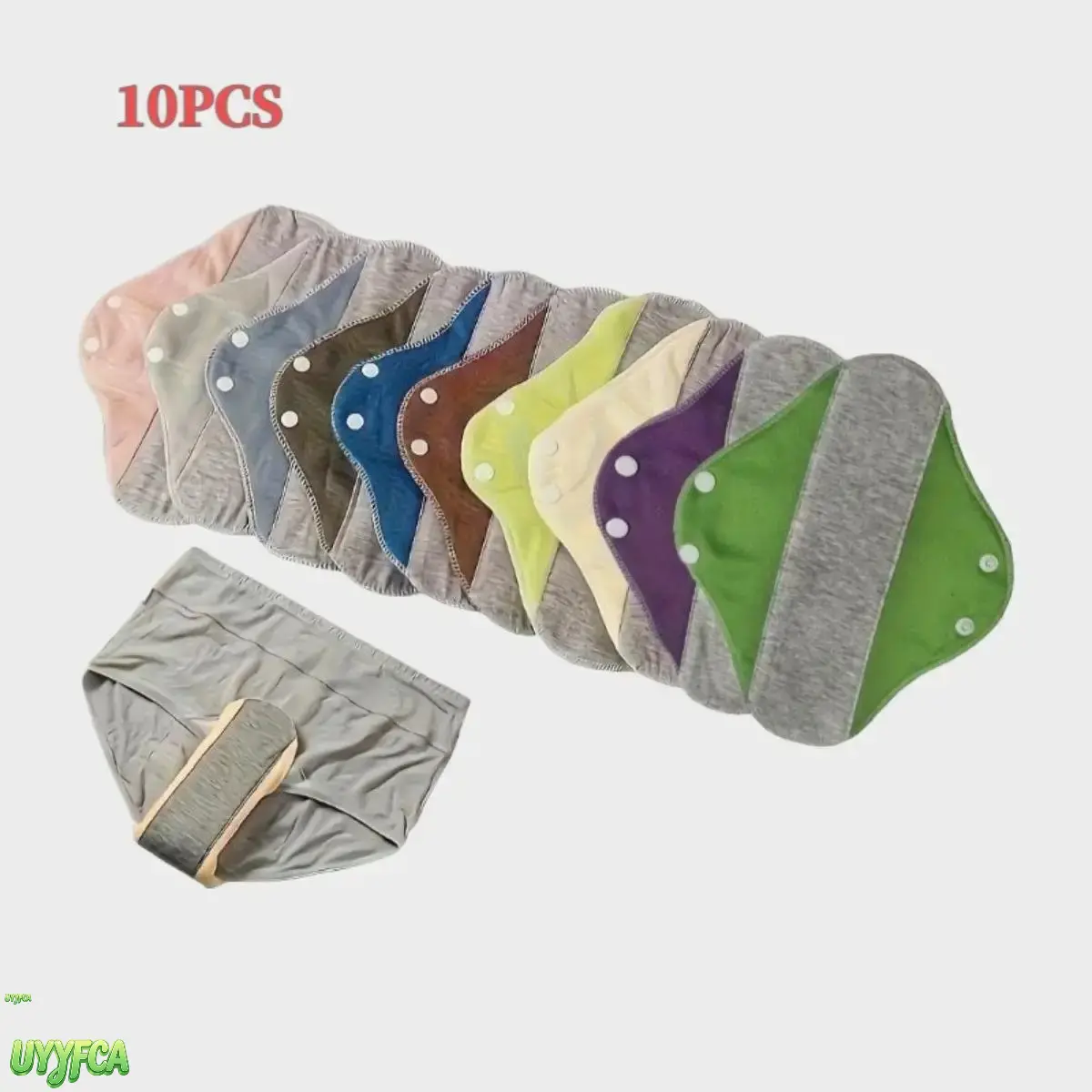 Women's Reusable Graphene Leak-Proof Incontinence Protective Pads - Daily Use, Washable Blend Fabric Liners, Absorbent, Eco-Friendly, 4/6/10 Pcs/Set, for Home & Outdoor Sport, Sporty Chic, Home & Travel, Multiple Packs, Colorful Mix