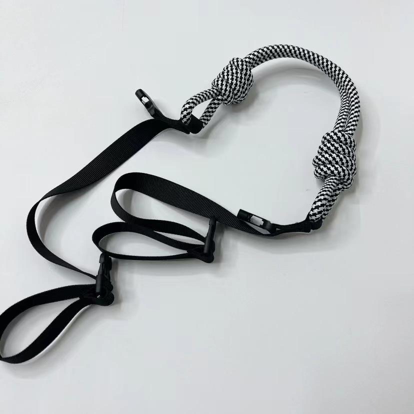 Summer New Canvas Bag for Women Ballchain Bag Single Shoulder Embroidered Handbag Large Capacity Niche Trend