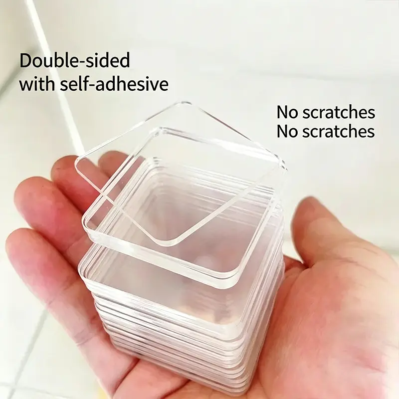 10 Sets Blank Clear Acrylic Square Magnet Sheets 50x50mm DIY Fridge Magnet Making Kit Custom Photo Decor Craft Supplies