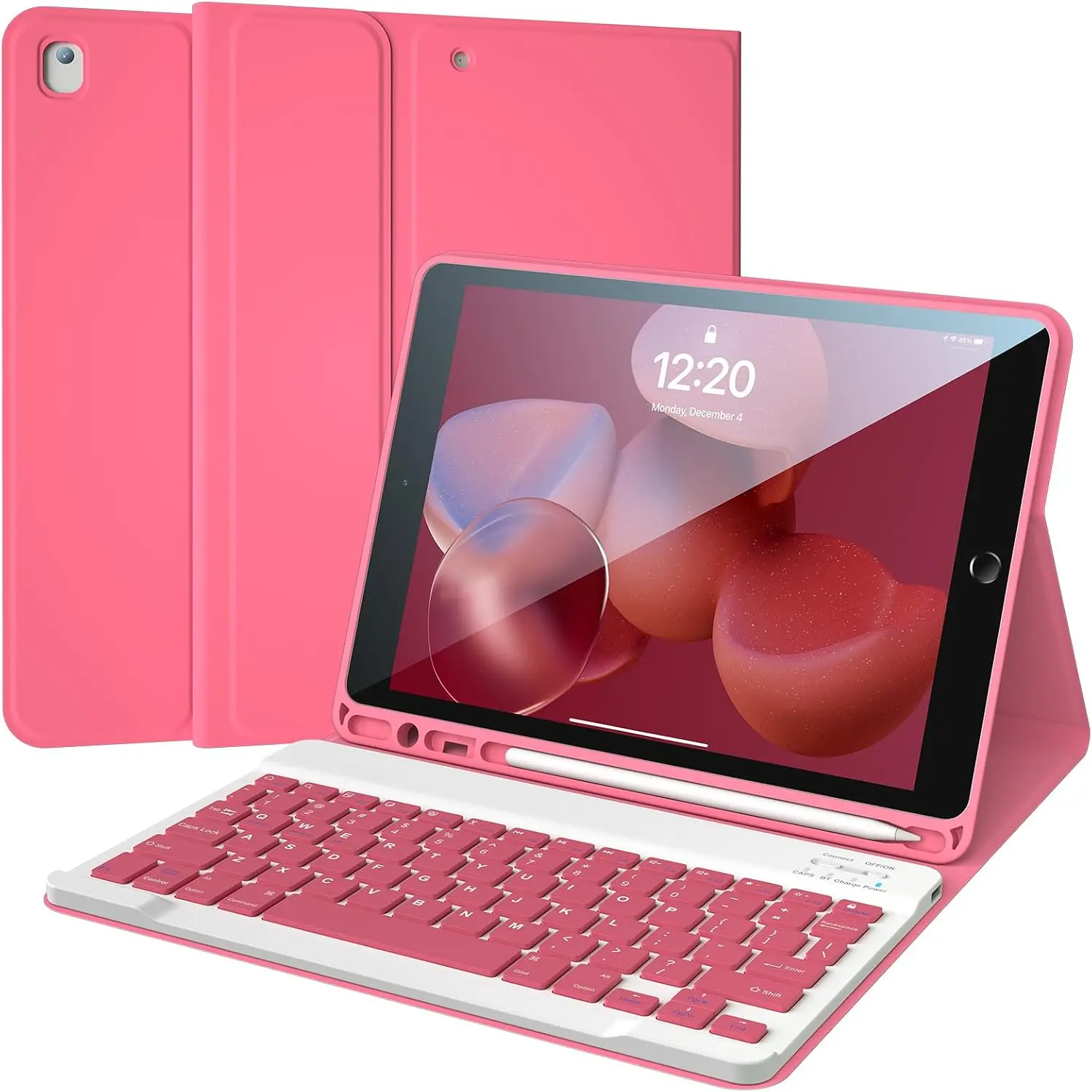 iPad 9th Generation Case with Keyboard 10.2 Inch 2021/2020/2019  BT Detachable Folio Cover with Pencil Holder for iPad th Gen/8th Gen/7th Gen/iPad Pro 10.5" ()