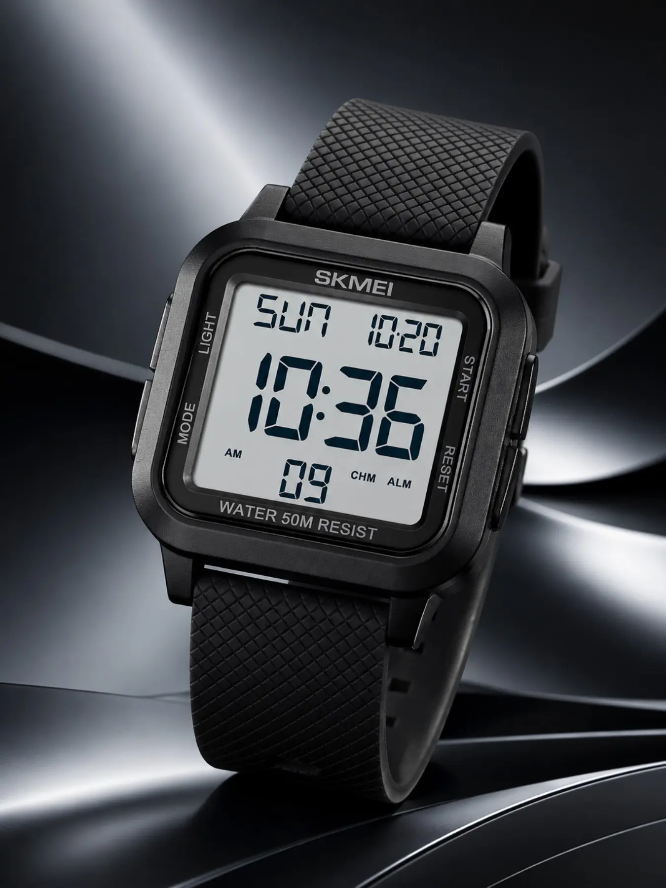 Men's Sports Watch, 5atm Waterproof, Digital Display, Lightweight & Versatile, Alarm & Timer Functions, Ideal for Outdoor Activities, Digital Multifunctional Watch, Digital Watches, Sporty Digital Watch
