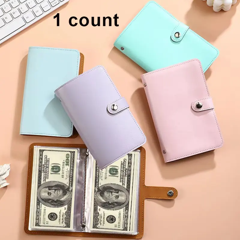 Cash Storage Binder with 50 Dual-Sided Pockets, Multi-Functional Organizer for Receipts, Coupons, Photos, Notes, Ideal for Students and Budgeting Enthusiasts