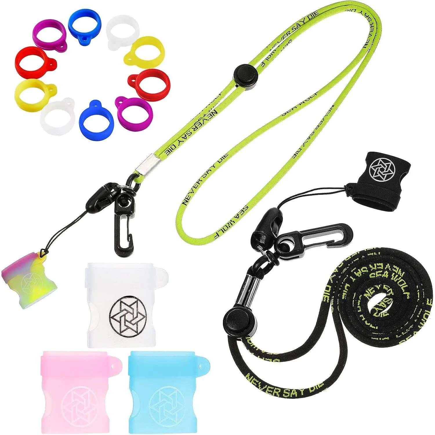 19 count Anti-lost Lanyard Set with 2 count  Straps 12 count Anti-lost  Ring 5 count Lanyard Accessories