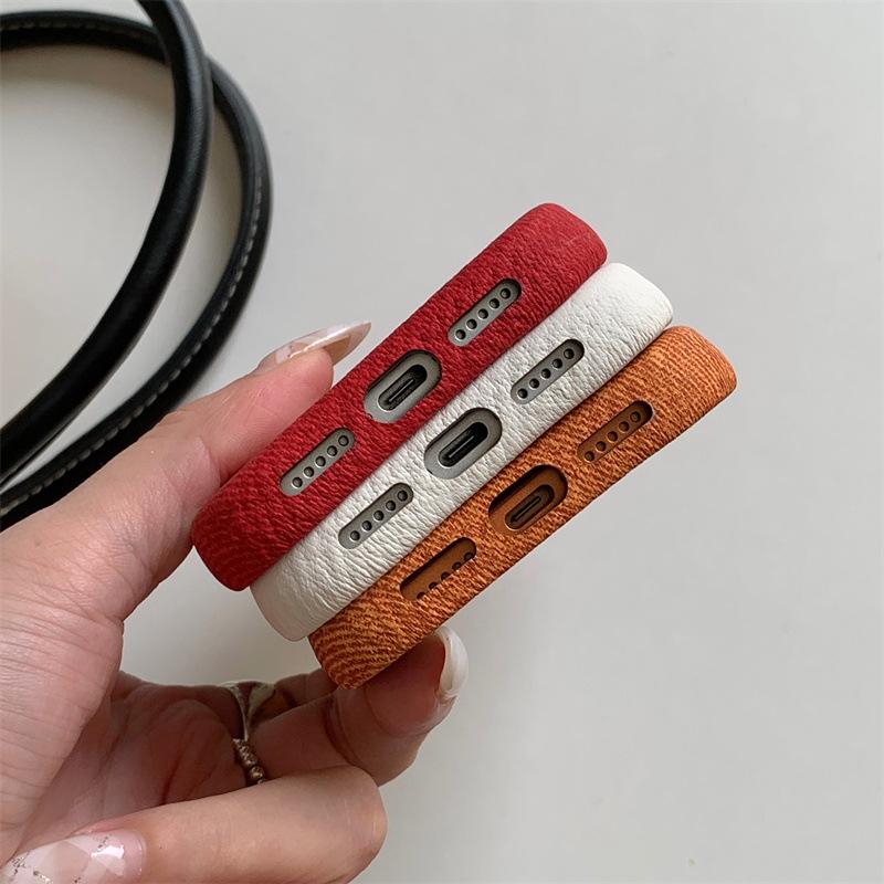 Simple solid color denim pattern case for iPhone 14/13, for iPhone 17/16/15 PRO MAX, anti-drop phone cover