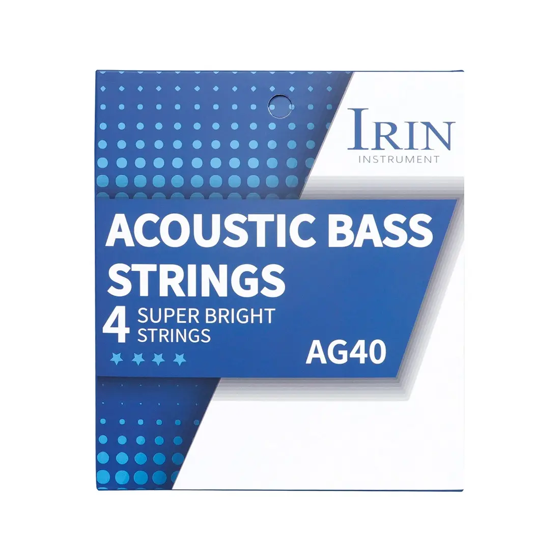 IRIN AG40 Acoustic Bass Strings 4 Strings Strings Hexagonal High Carbon Steel Core Red Copper Wound Silver Ball-End Guitar Parts