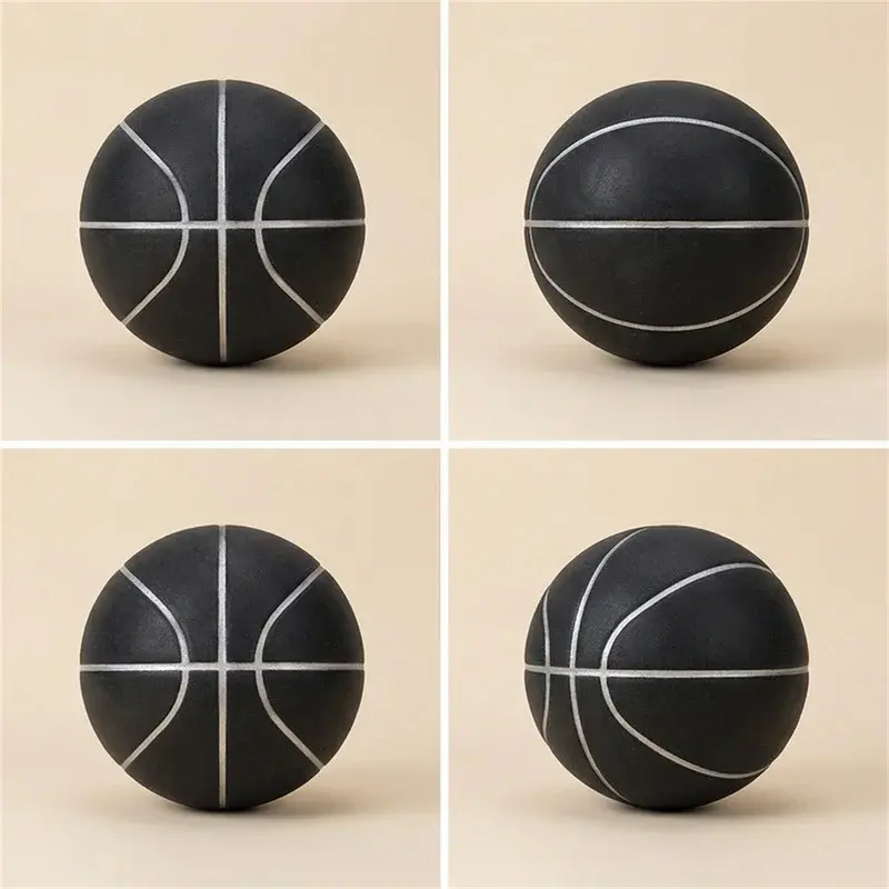 Mute Basketball for Indoor Training, Never Disturb Neighbors, Soft PU Foam Noiseless Bouncing Ball for All Ages with Wall Mount