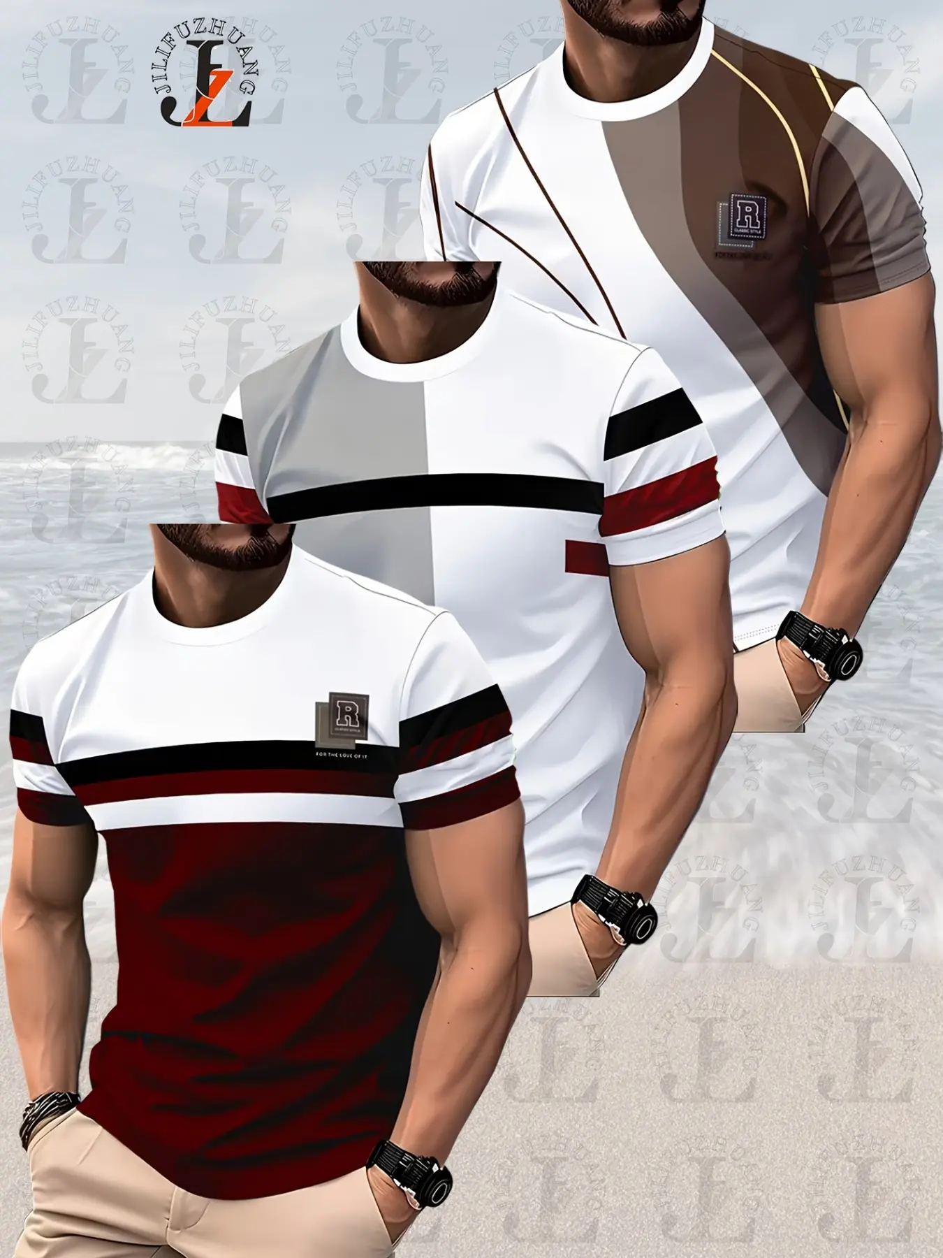 3-Piece Set Fashion Graduation Basketball Softball Baseball Men's T-Shirts, Breathable Comfort, Perfect for Parties and Gifts