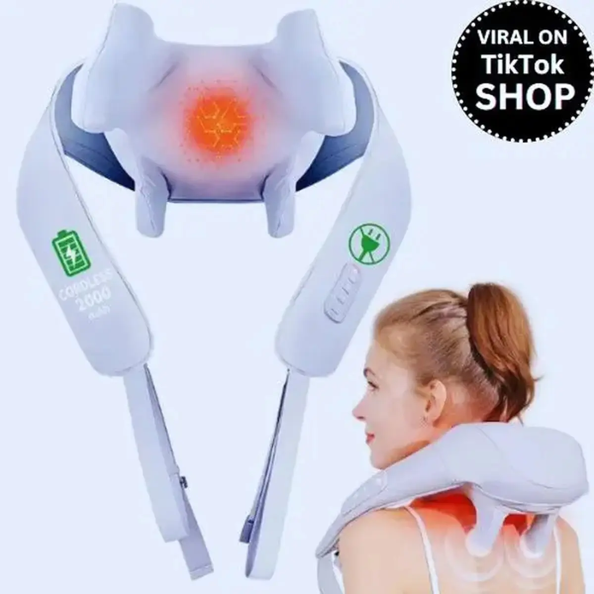 Electric Neck and Shoulder Massage Shawl with Heat, 6D Deep Tissue Kneading Pillow for Back, Legs, Ft ideal festival gift