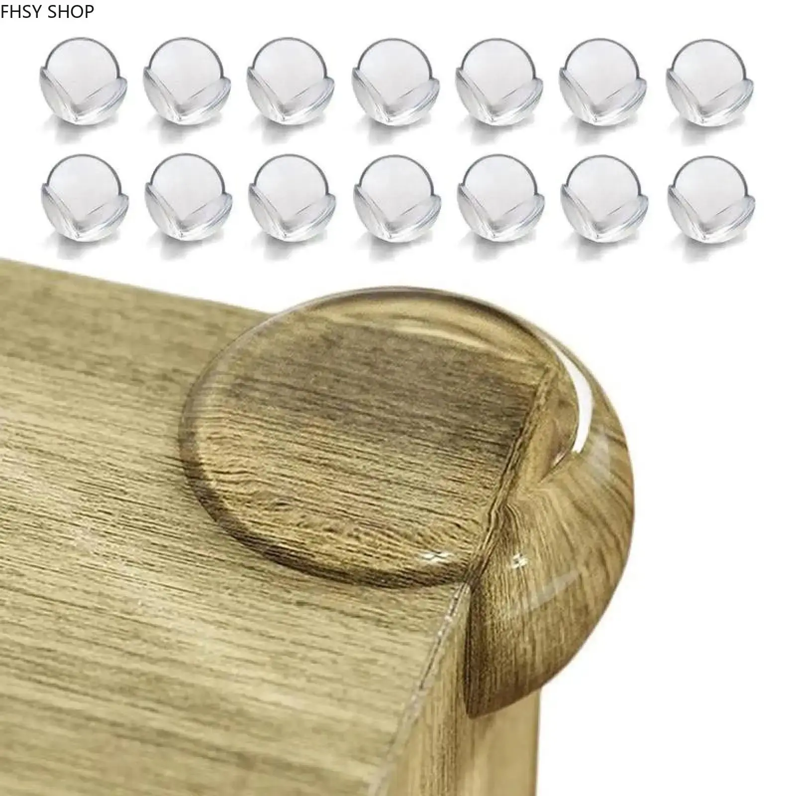 16 Pack Clear Corner Protectors for Furniture & Tables, Soft PVC Safety Bumpers with 3M Adhesive, Transparent Edge Guards Keep Sharp Corners Safe for Kids & Pets, Quick Tool-Free Installation