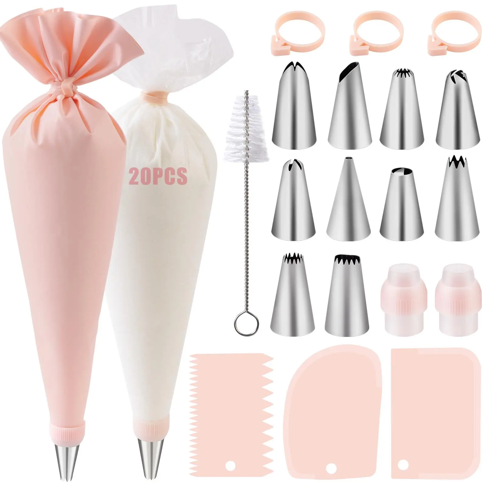 Diy Baking Pastry Tools Kit Cake Decorating Frosting Icing Piping Bags Piping Tips Icing Nozzles Complete Baking Supplies For Cake Cookie Cupcake Making