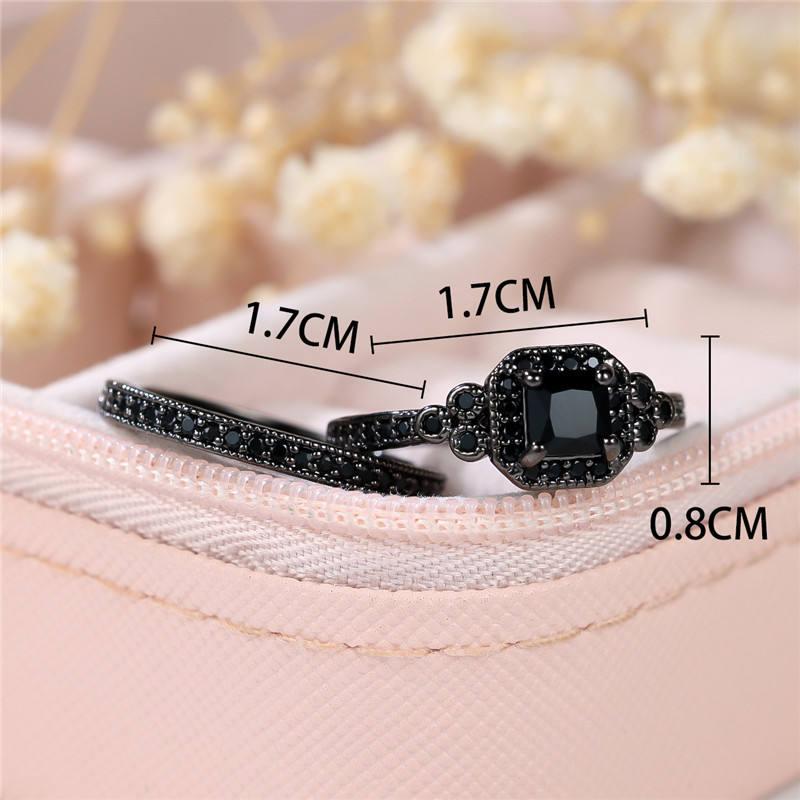 2-Piece Dazzling Stone Ring Set | Stackable Rings with High-End Feel – Simple, Stylish, Sparkly Everyday Jewelry for Women 💎✨