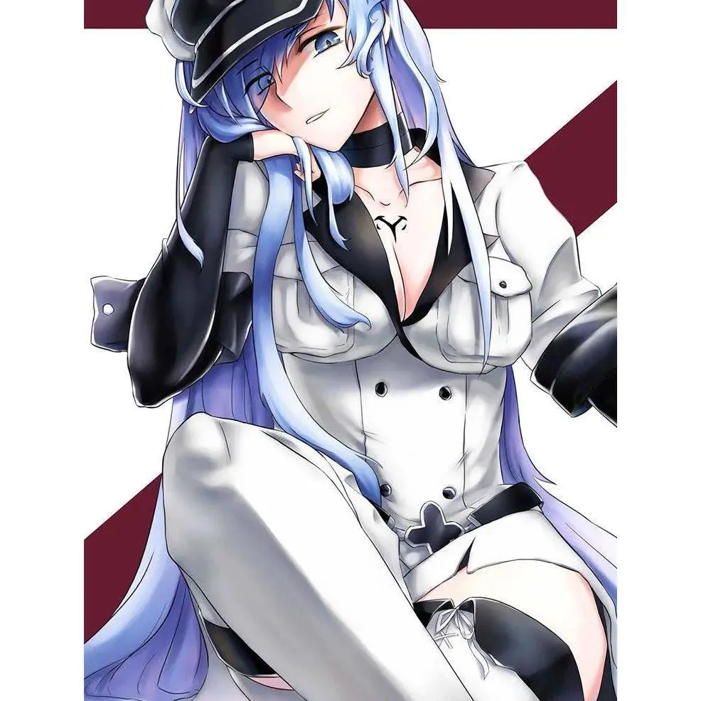 Anime Akame Ga KILL Esdeath Cosplay Costume Wig Hat Socks Outfits Women Esdeath Empire General Outfits Full Set Halloween Party