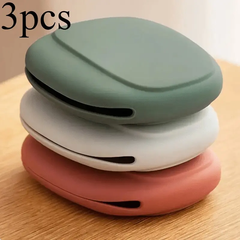 3-Pack Random Color Earphone Organizer Pouch, Portable Cable Storage Bag, Travel & Daily Use, Fits Earphones, Chargers, Jewelry