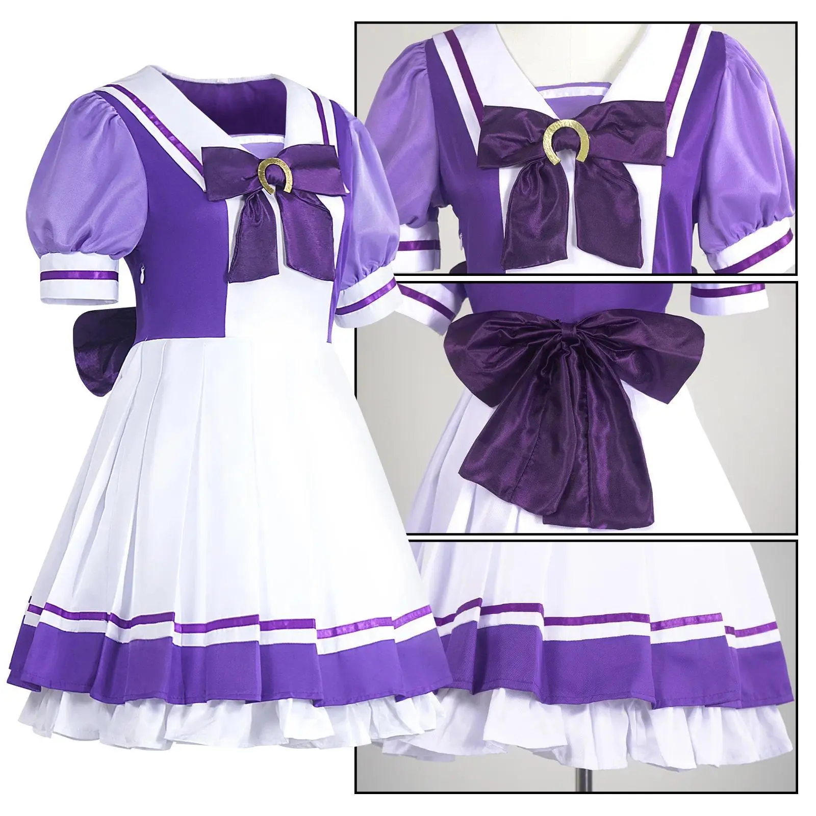 Pretty Derby Halloween Party Outfit Women Cosplay Dress Wig Tail Ear Tokai Teio Anime Uma Musume Costume