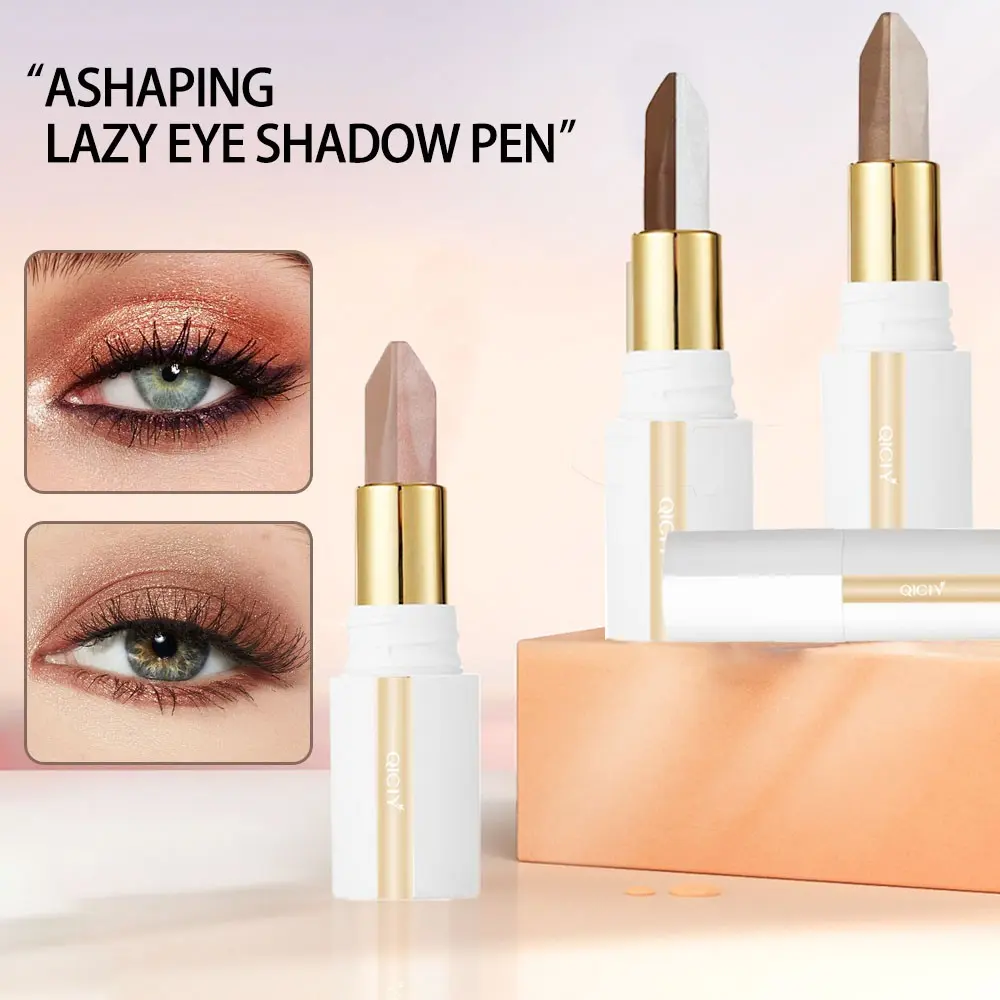 Dual-Ended Eye Shadow Stick, Matte & Shimmer, Waterproof, Long-Lasting, Smudge-Proof, Earthy Colors, Portable, Multi-Functional, Beginner-Friendly