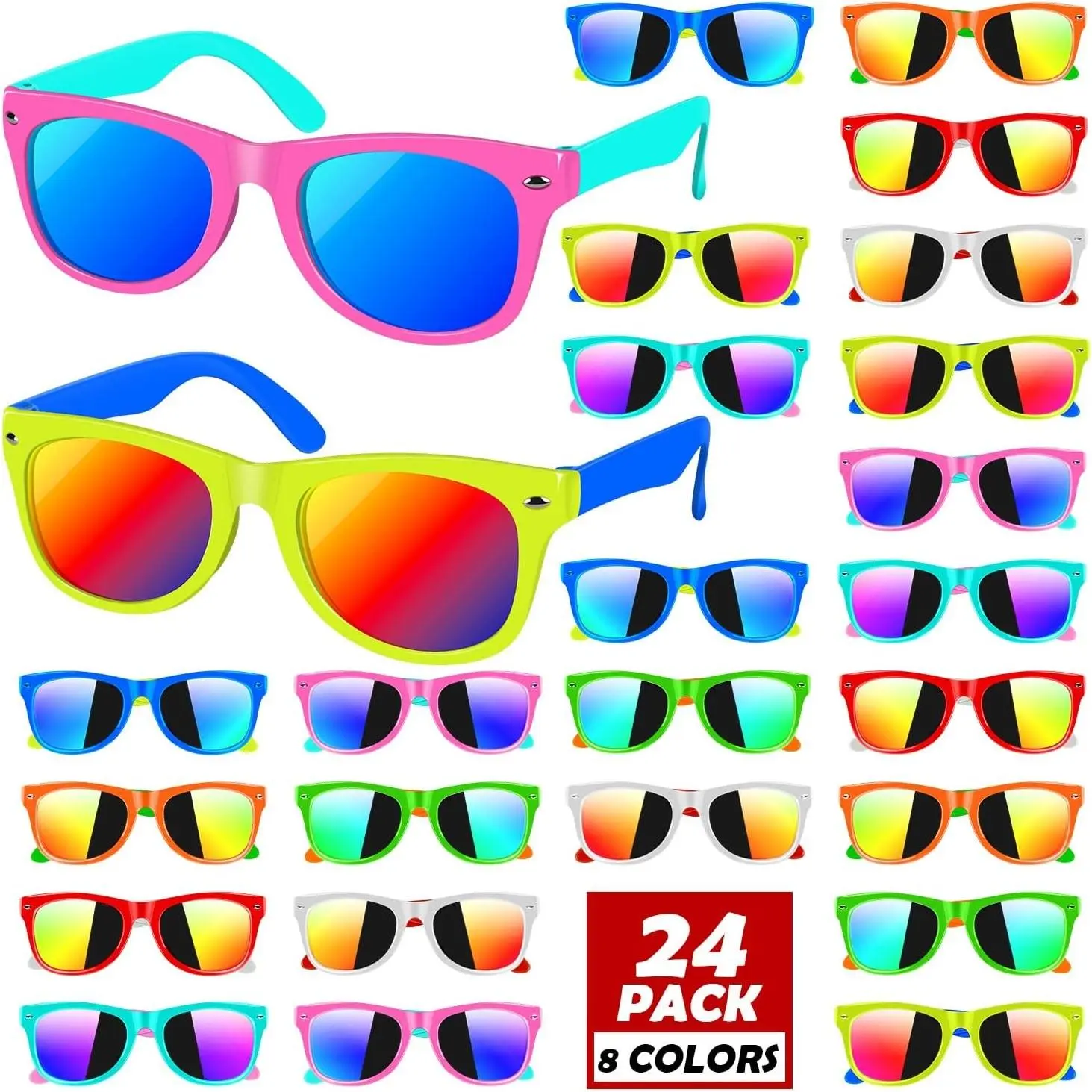 Bulk Kids Sunglasses with UV400 Protection - Toddler Sunglasses Party Favors for Boys Girls Ages 3-8(Gift)