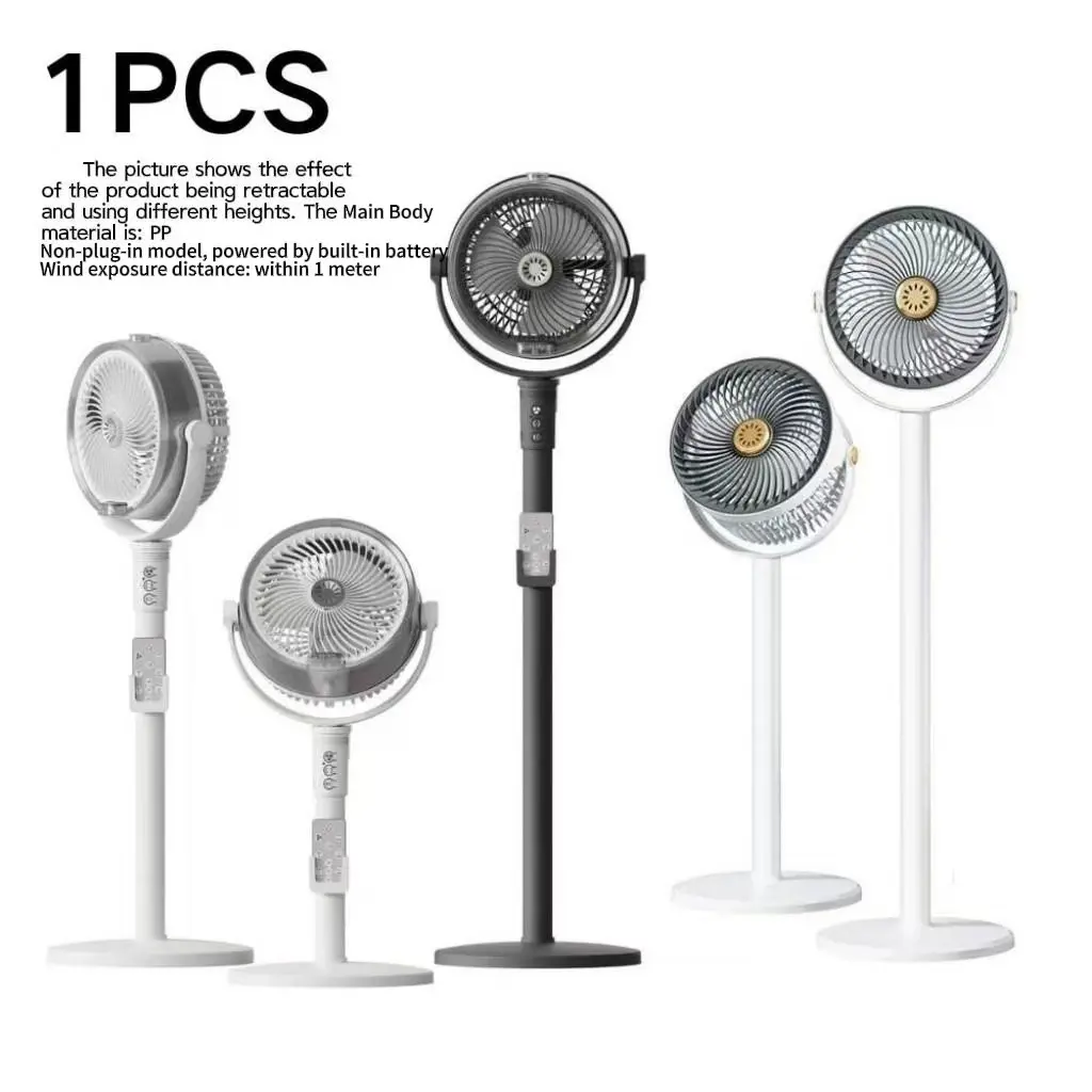 USB Cordless Rechargeable Humidifier Spray Floor Fan, Dual Spray Stand Fan with Remote, Adjustable Fans, 4000mah Battery, 4 Speeds, 150° Up-Down, 350° Left-Right Swing, Adjustable Rechargeable Fan