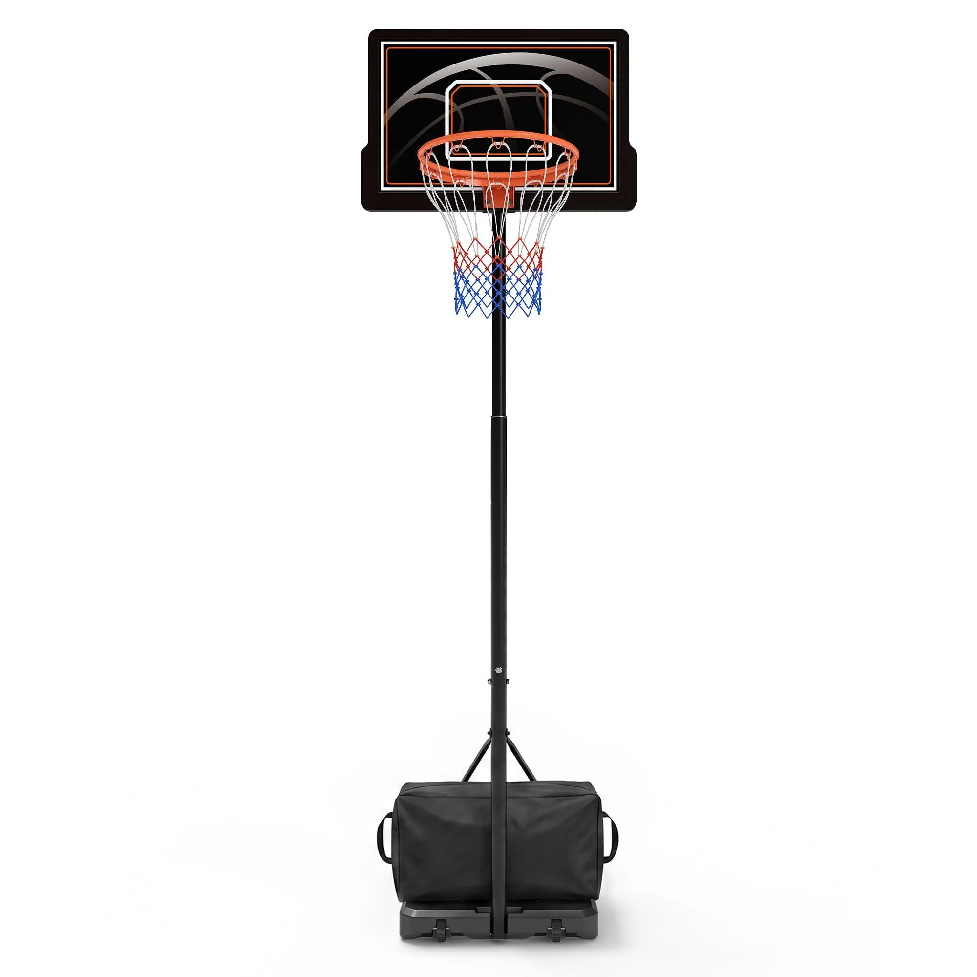 【GAOMON】Adjustable Portable Basketball Hoop, 3-10ft Height Adjustable, Shatterproof Polycarbonate Backboard, Rolling Base with Anchor for Driveway Backyard, Indoor Outdoor Kids Adults Training System