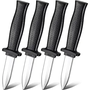 4 Pieces Retractable Fake Knife Retractable Prop Knife Gag Magic Toy Fake Dagger Halloween Joke Disappear Blade Trick for Playing Joke