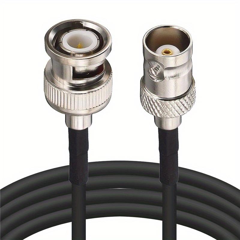 BNC Male to Female Coaxial Extension Cable, 50 Ohm RG174 for Video Signal, CCTV, DVR, Camcorder – High quality black connector with metal pins, ideal for broadcast, studio and home theater applications, video signal extension