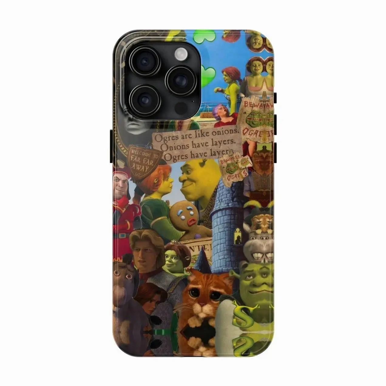 Shrek-Inspired Love Collage Phone Case Suitable for iPhone 17-11 Pro Max/Plus and  Samsung Galaxy S23-25