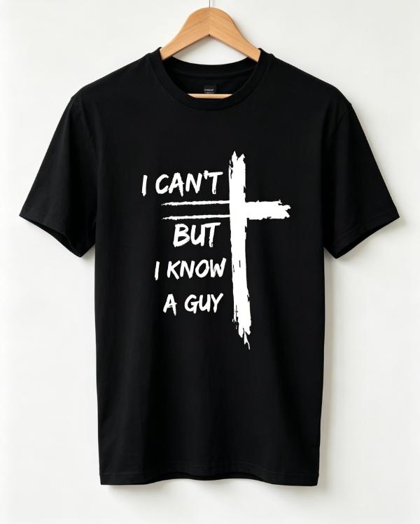 "I Can't, But I Know a Guy" Funny Humor Men's Tee, Pure Cotton Crew Neck, Casual Sporty Gift T-Shirt