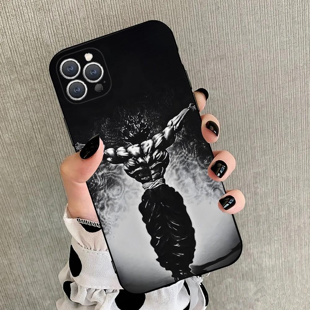 Anime Baki H-Hanma  Phone Case For iPhone17 ,16 ,15,14,13,12,11,Plus,Pro Max,XS,X,Soft Silicone Black Cover