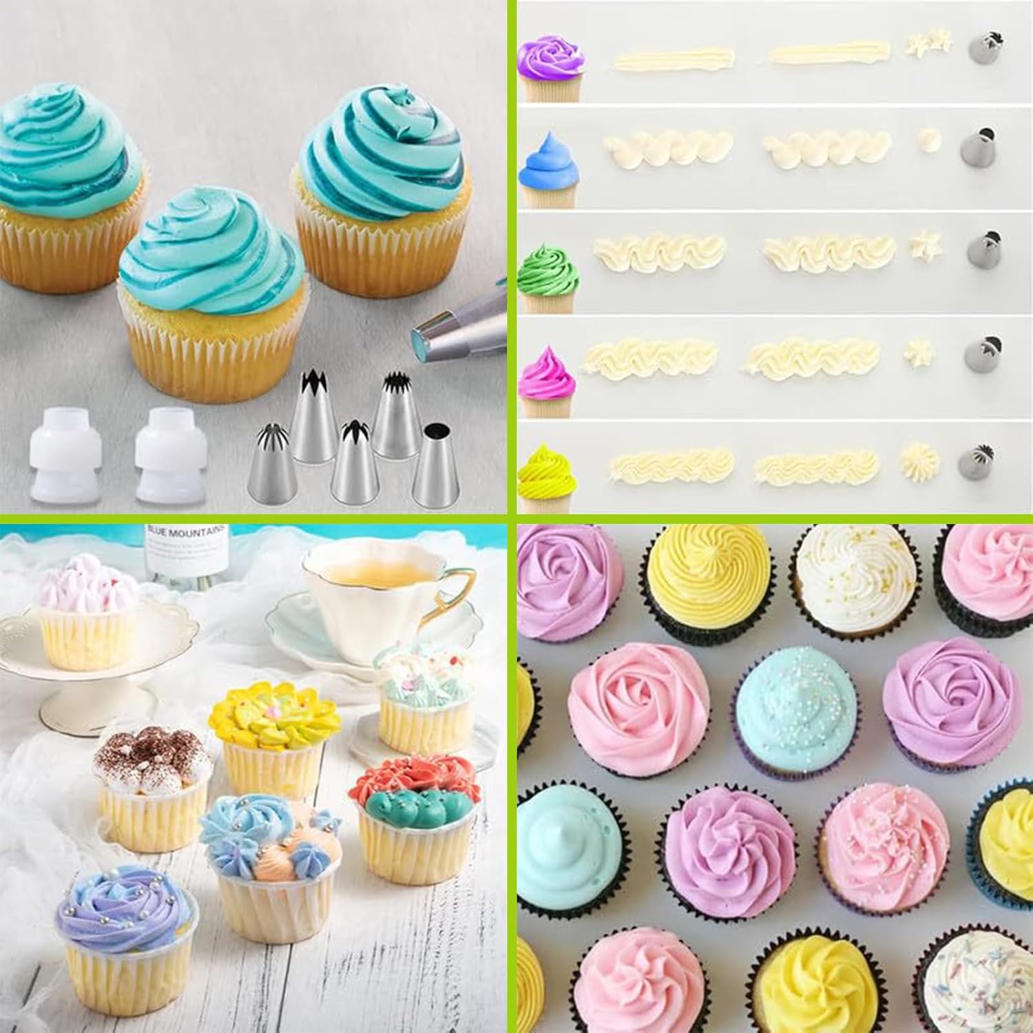 Large Piping Tips Set, Stainless Steel Cake Decorating Tips, Large ...