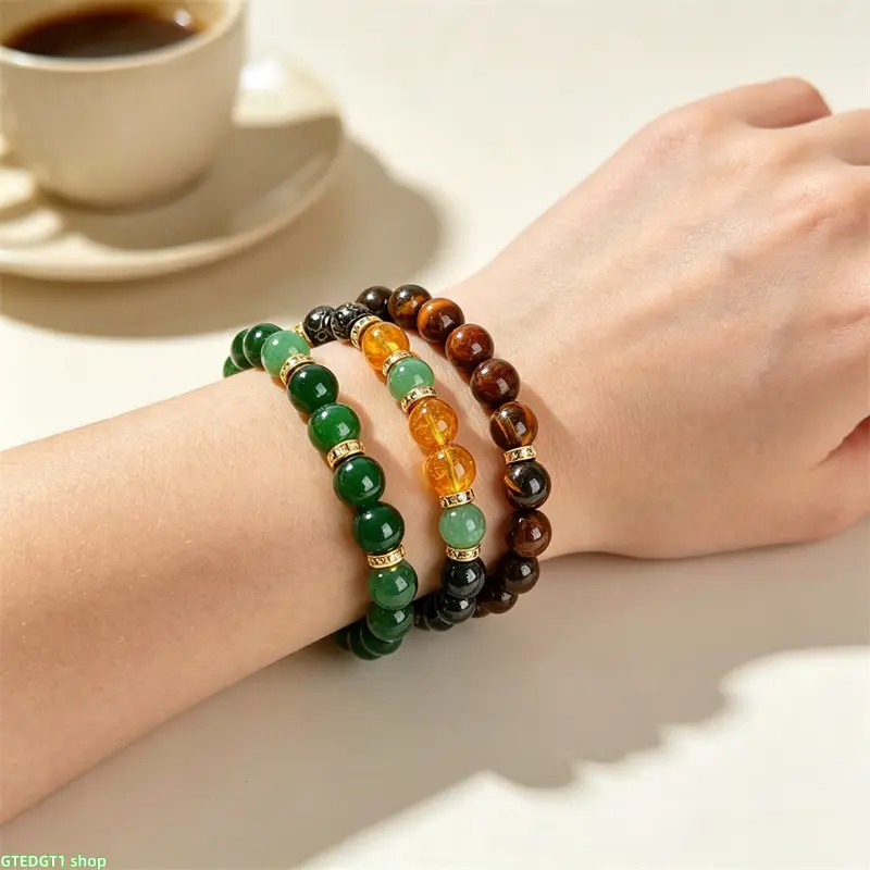 Unisex Wealth-Attracting Beaded Money Bracelet - Bag Charm Accessory, Casual Wear Complement for Luggage & Bags, Beaded Bracelet
