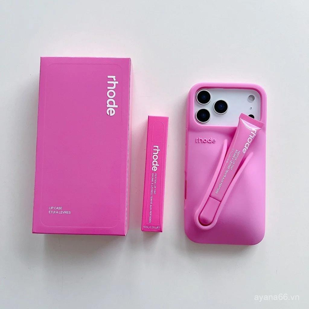 Rhode Silicone Phone Case with Built-in Lip Balm – Soft & Shockproof, for iPhone 11–17 Pro Max