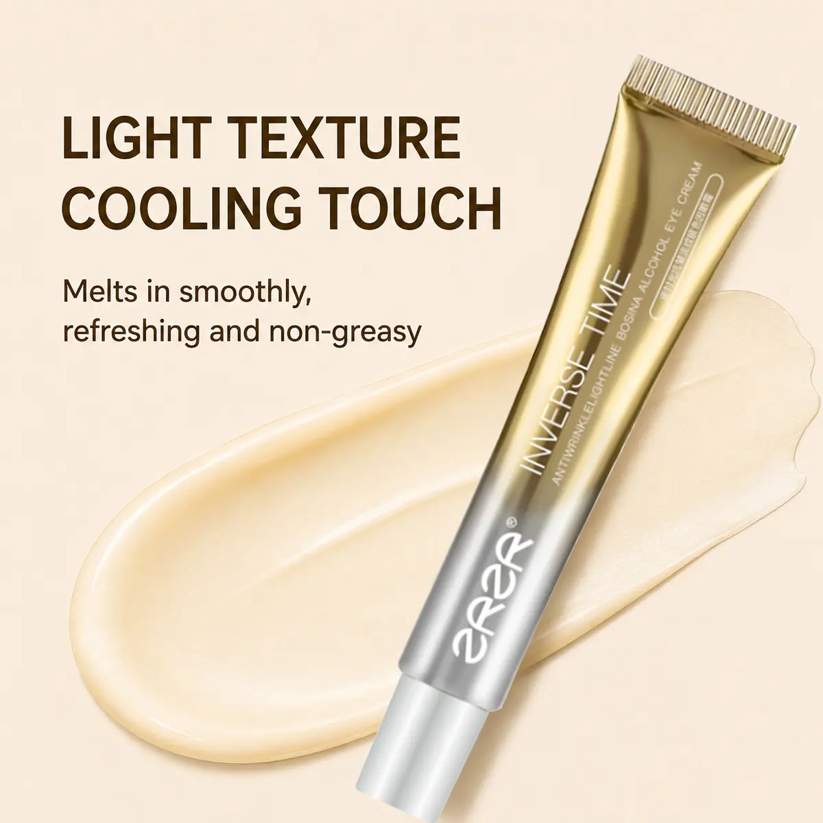 ZRZR Vegan Stainless Peptide Eye Cream - Gentle, Lightweight Daily Under-Eye Moisturizer for Sensitive Adults, with Moisturizing, Brightening, Firming, Smoothing Effects, Radiant Evening Care for Dark Circles (Self-Care Gift)