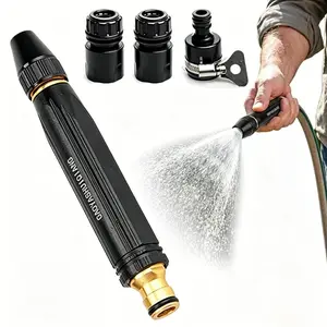 Pressure Car Wash Water with Nozzle and Watering Hose, Car Wash Sprayer, Outdoor Tool for Washing Cars, Watering, Yard and Bike, High Pressure Power Washer Nozzle Set with Metal Connector for Garden Hose, Heavy Duty Cleaning Accessories for Car Wash