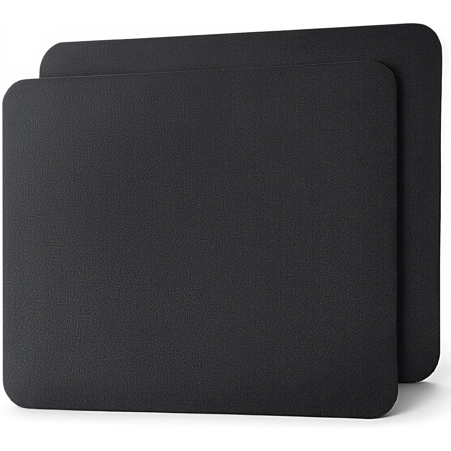 2 Pack Comfortable  Pad, Non-Slip Rubber Base Washable Mousepad, Smooth Cloth Surface Office & Gaming  Pad for  Laptop, 7 x 8 Inch, Black