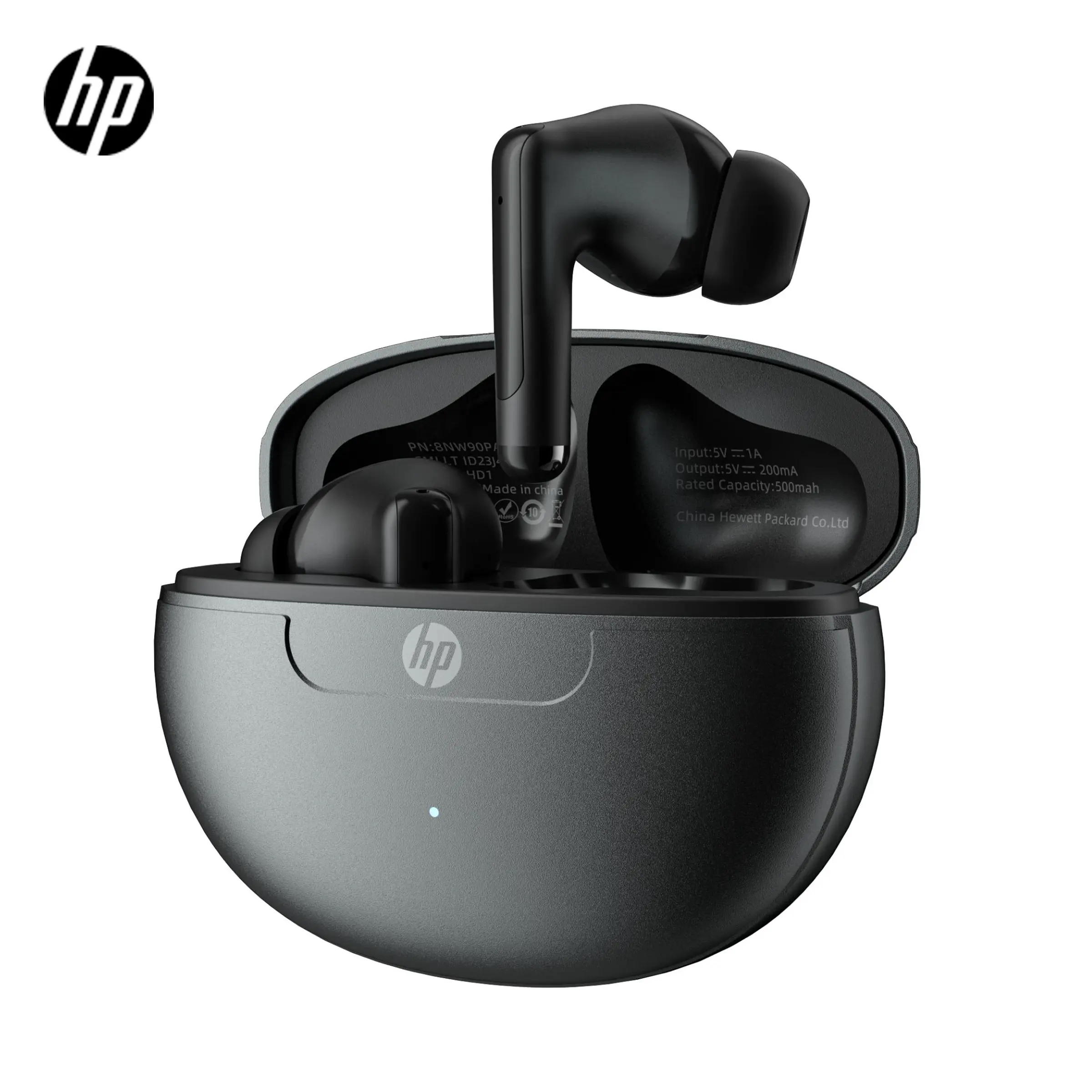 Hp Hd1 True Wireless Earbuds, In Ear Headset, Touch Control, Sweat-Resistant, Long Battery Life, Low Latency, Comfortable Fit, Compatible with All Devices