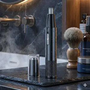 Men's 2-in-1 Electric Body Hair Trimmer & Nose Hair Trimmer, Women's Facial Sideburns Ear Hair Groomer Kit, Waterproof Rechargeable Rotary Blade, Quiet Painless Safe Guard Design, Travel Lock Case, Personal Grooming Set