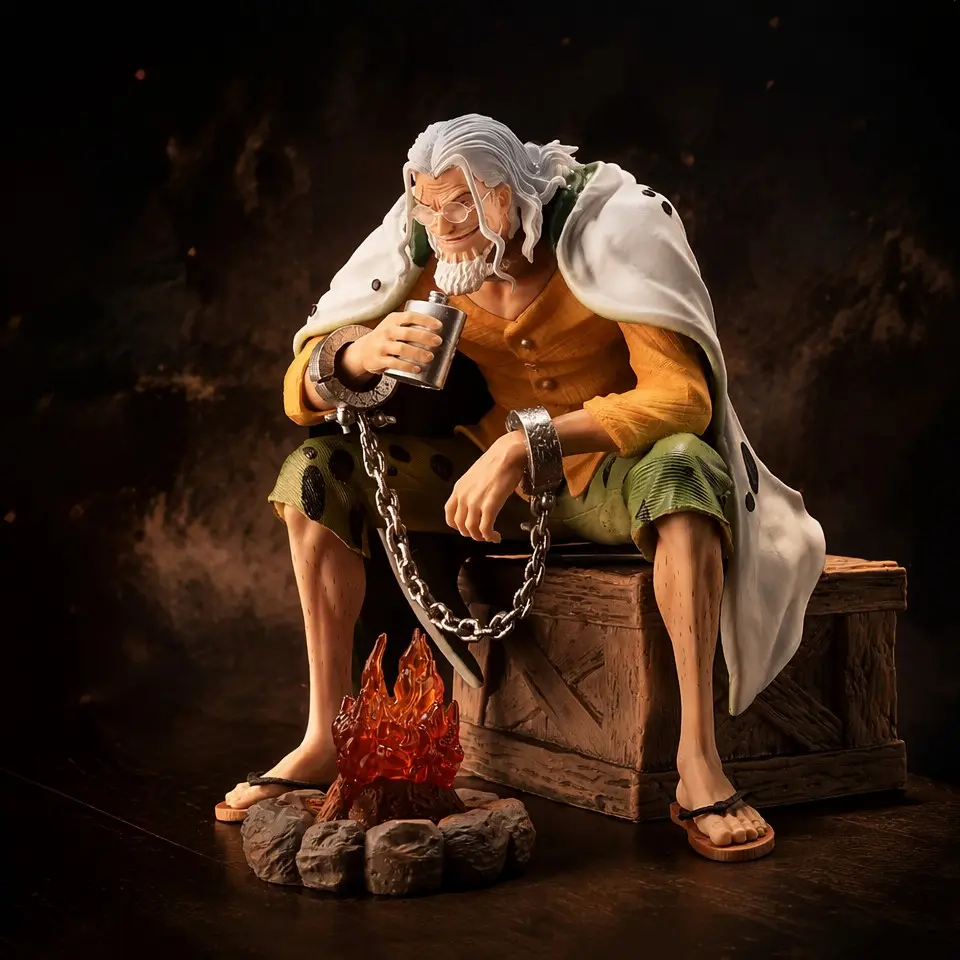 One Piece Lord Riku Fire Pit Sitting Figure, 15.5cm Height, Detailed PVC Material, Perfect for Anime Fans & Collectors