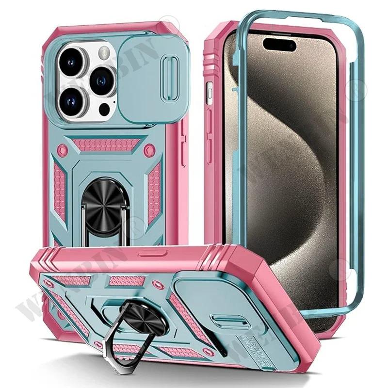 Case For iPhone 17 Pro Max 16 15 14 13 12 11 Pro Max Mini Plus 17e 16e Heavy Duty with Camera 360 Degree Kickstand Cover