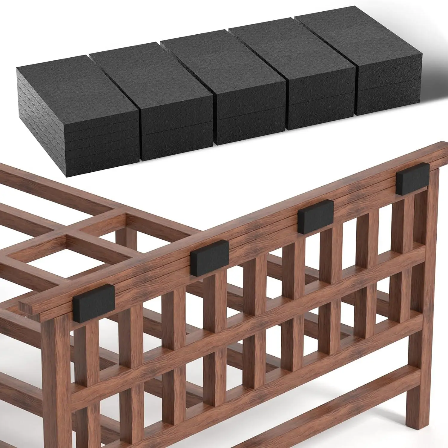 Headboard Stoppers,25Pcs Furniture Pads,10Pcs(0.6" Thick) + 15 count(0.2" Thick) EVA  Headboard Stoppers for Wall, from Chair BackFurniture Bed to  Sliding BumpersGap Filler, Protect Walls.