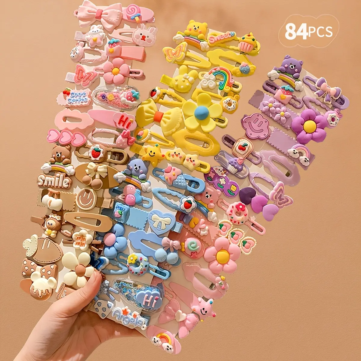 84 Colorful Cute Hairpin Hair Additions for The Back of The Head