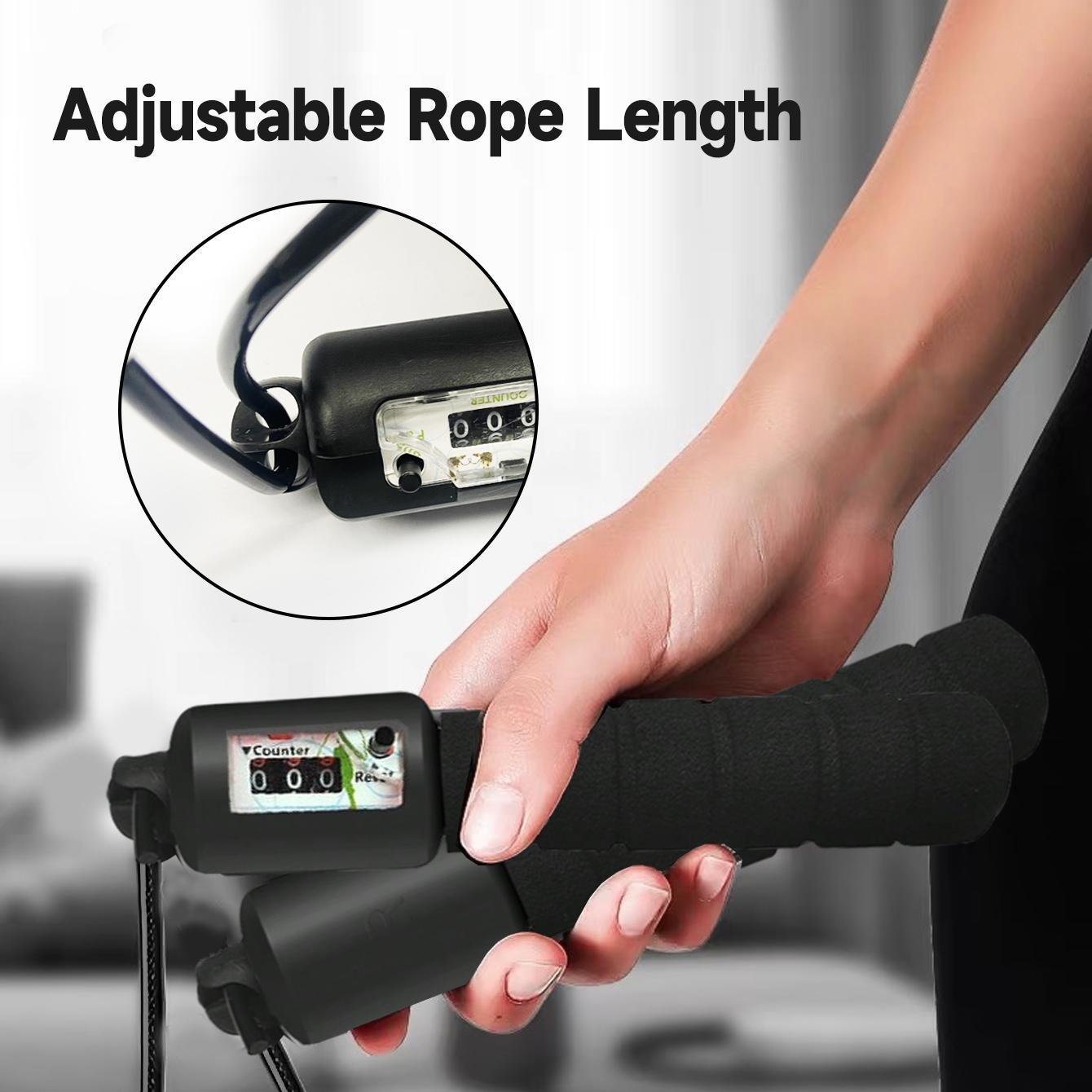 Adjustable Skipping Rope with Counting Device, Soft Durable Handles Skipping Rope, Fitness Equipment for Home Gym, Home Workout Equipment, Training Equipment, Exercise Equipment