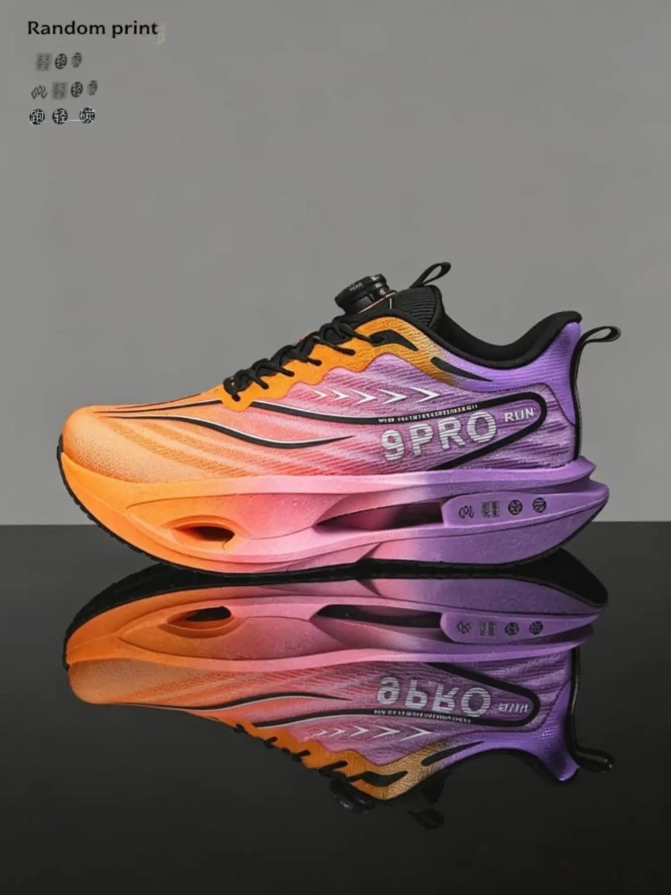 Unisex Racing Carbon Plate Running Shoes Jacquard Breathable Upper Rotating Buckle For Daily Training Outdoor Long Run