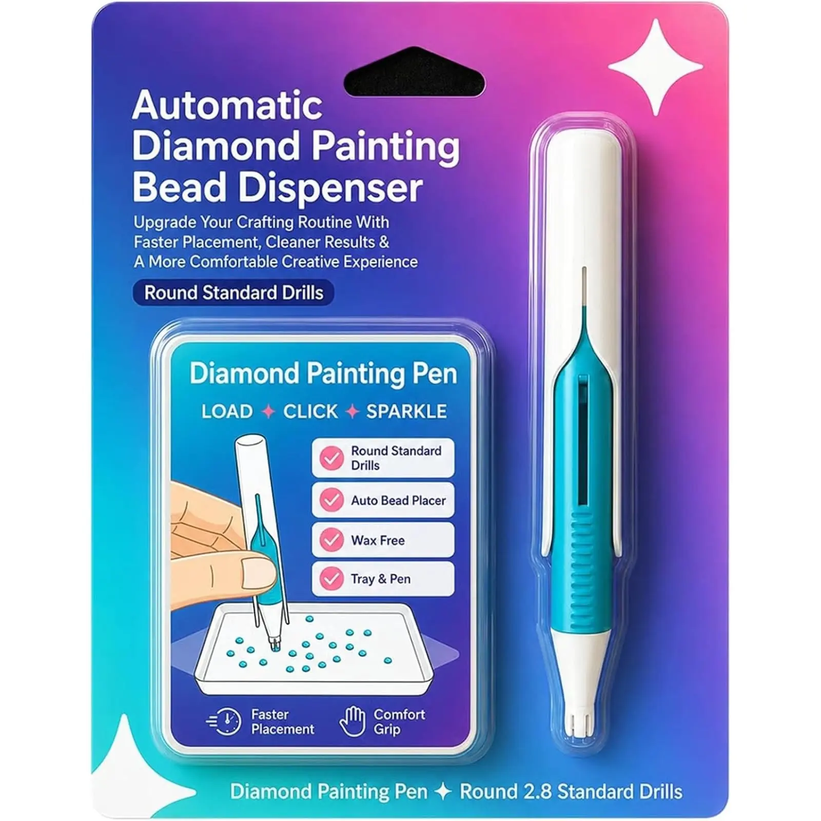 Automatic Diamond Painting Pen, Self-Adjusting Design for Precise Application, Ideal for DIY Craft Projects, Diy Crafting Tools, Enhances Creativity and Fun